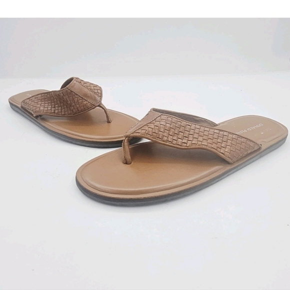 Donald J Pliner Palmer Calf Leather Flip-Flops Saddle/Cognac Size 12M NWOB main image 4